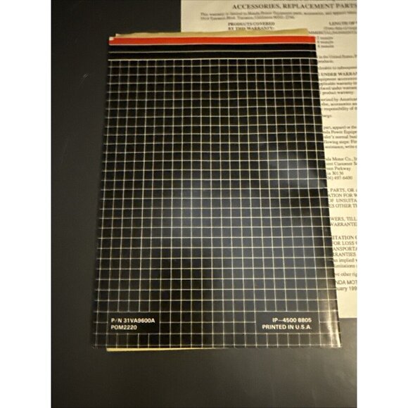 Honda HRM 17E PVA SVA Rotary Mower OEM Owners Manual HR17E 1992 - Picture 5 of 9